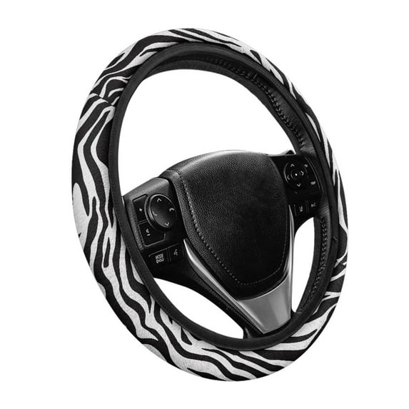 Yuyamidu Flower Steering Wheel Cover Car Accessories Women Fluffy Automobile Steering Wheel Protector for Car Sedan Flannel Vehicle Interior Decorations