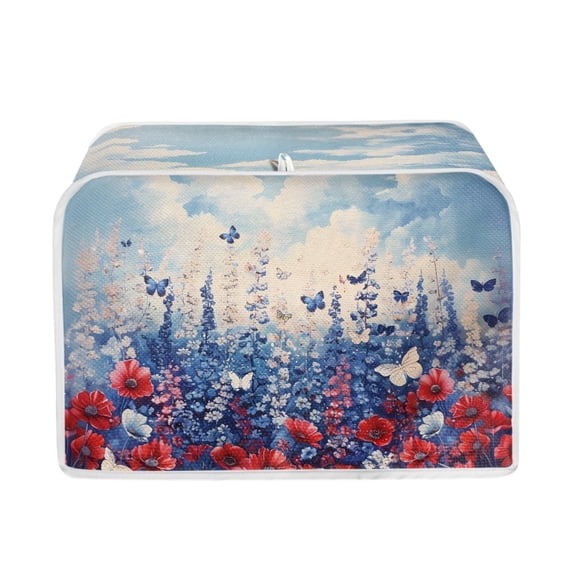 Yuyamidu Flower Toaster Cover 2-Slice Butterfly Small Oven Toaster Dust Cover Anti Splash Wide Slot Microwave Toaster Oven Cover for Kitchen Appliances Protector Cover