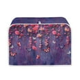 thumbnail image 1 of Yuyamidu Flower Toaster Cover 4 Slice Butterfly Bread Maker Dust Protection Cover Spillproof Oven Cover Wide Slot Kitchen Appliance Cover Home Decorative Gift, Purple, 1 of 7