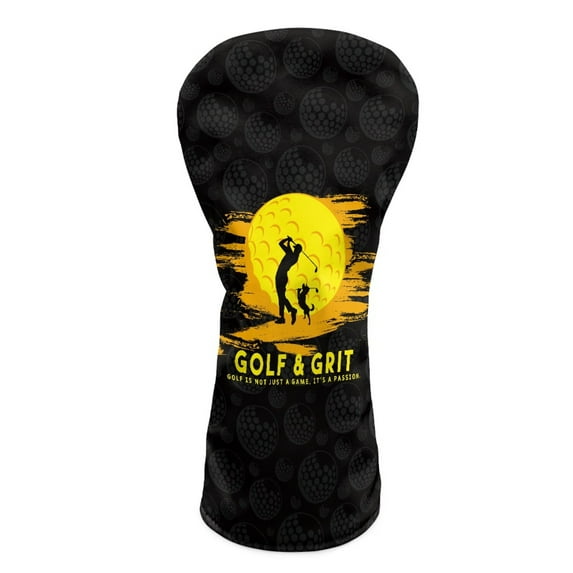 Yuyamidu Funny Black Golf Club Head Cover Golf Ball Golf Head Cover Fit Well for Driver or Fairway Wood Club, Stylish Protection for Your Clubs for Men Women