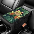 thumbnail image 1 of Yuyamidu Funny Frog Car Center Console Cover Universal Auto Car Armrest Cover Palm Leaves Arm Rest Center Console Storage Cover for Most Vehicles Automobile Accessories, 1 of 7