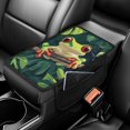 thumbnail image 1 of Yuyamidu Funny Frog Car Center Console Cover with Storage Pockets Cute Car Arm Rest Cushion Pad Car Interior Accessories Green Auto Armrest Cover Pad, 1 of 7