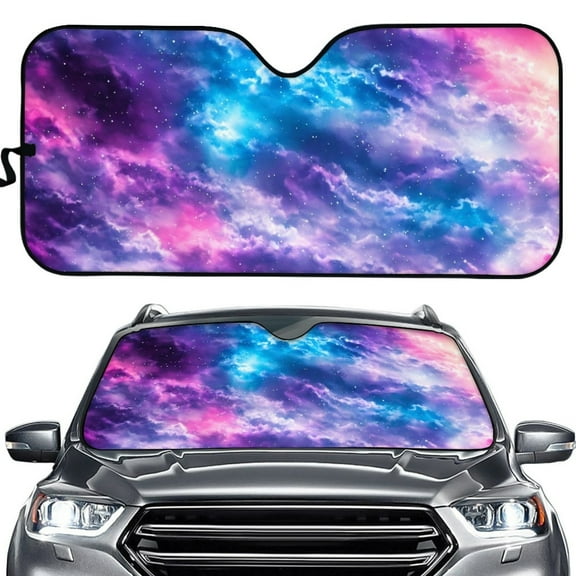 Yuyamidu Galaxy Car Sunshade for Windshield Universal Fit SUV Van Truck Starry Sky Windshield Visor Accessories Fashion Car Sun Shade Keep Your Vehicle Cool and Damage Free