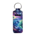 thumbnail image 1 of Yuyamidu Galaxy Chapstick Holder Keychain for Women Lipstick Carrier Organizer Fashion Lip Gloss Bag Pouch Reuseable Neoprene Lip Balm Protector with Ring, Outer Space, 1 of 6