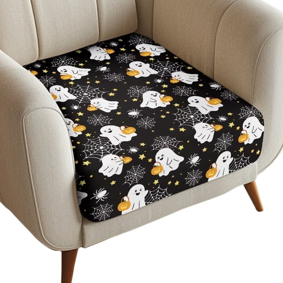 Yuyamidu Ghost Sofa Couch Covers for Pets Soft Stretch Cushion Cover with Elastic Bottom Decorative Furniture Protector Gift for Housewarming