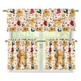 thumbnail image 1 of Yuyamidu Gingerbread Man Kitchen Curtain Valance and Tiers 3 Panel Set Soft Bathroom Window Curtain with Rod Pocket Easy to Install Contemporary Trendy Valances Home Decor, 1 of 5