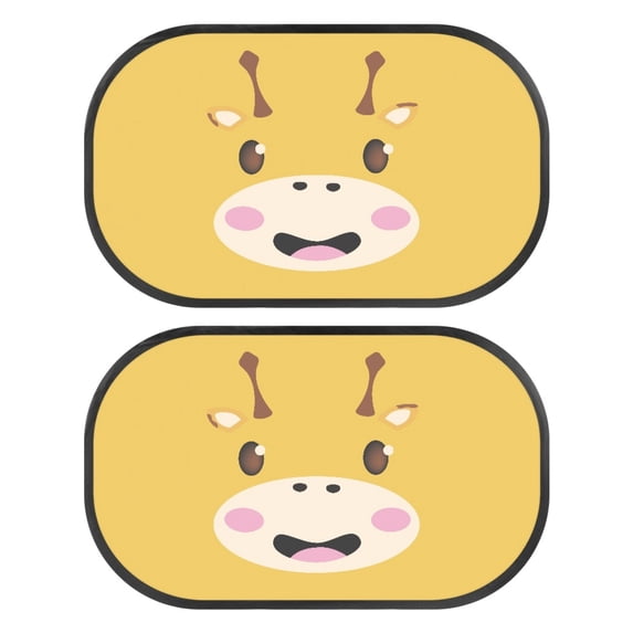 Yuyamidu Giraffe Car Window Sun Shades for Kids Cute Back Window Sunshades for Car 2 Pack Sunshade for Car Window Baby Yellow Car Side Window Sun Visor Car Accessories