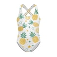 thumbnail image 1 of Yuyamidu Girls Swimsuit One Piece Athletic Swimwear Tropical Pineapple Summer Hawaii Swimsuits Quick Dry Sleeveless Bathing Suit Dancewear, 1 of 7