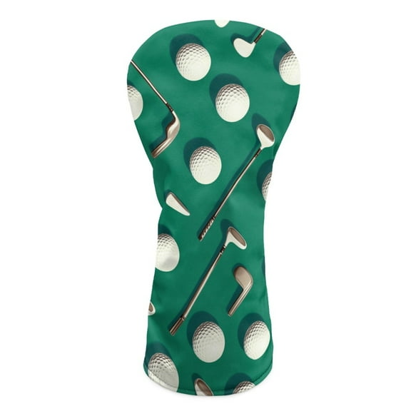 Yuyamidu Golf Ball Golf Head Covers PU Leather Golf Club Head Covers for Club Protective, Green Golf Gifts Accessory for Men Women