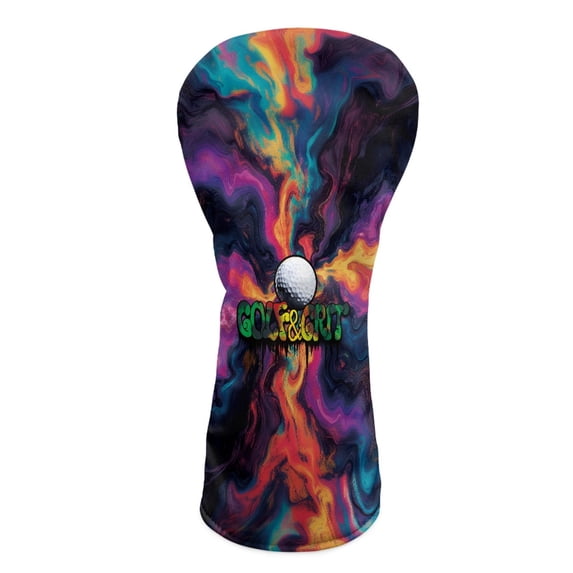 Yuyamidu Golf Ball Golf Head Covers, Waterproof Leather Golf Club Head Covers Funny Club Protection, Designed to Fit Driver Fairway Hybrid
