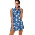 thumbnail image 1 of Yuyamidu Golf Club Womens Tennis Golf Dresses Size S V Neck Womens Athletic Clothing Sets Daisy Sleeveless Golf Athletic Workout Exercise Dress with Shorts and Pockets, 1 of 7