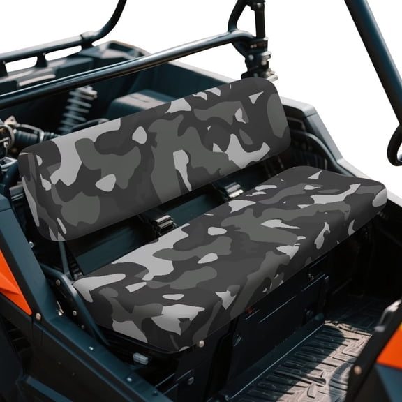 Yuyamidu Gray Camouflage UTV Seat Cover Camo UTV Bench Seat Cover Universal for Kawasaki Mule 4000 4010 4x4 Comfortable Breathable Cushion Covers with Elastic Edge