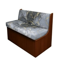 Yuyamidu Gray Marble Print RV Dinette Cushion Covers Rose Camper Cushion Slipcovers 2 Pack Elastic Camper Dinette Seat Covers RV Sofa Slipovers Protection
