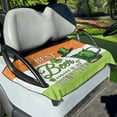 thumbnail image 1 of Yuyamidu Green Beer Golf Cart Seat Cover Green Leaf Golfcart Seat Cushion Soft Golf Cart Seat Blanket for 2 Person Seats All Seasons Use St. Patrick's Day Festival Decorations, 1 of 5