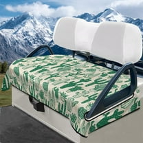 Yuyamidu Green Cactus Golf Cart Seat Covers Fluffy Golf Cart Seat Towel Blanket Fits in More 2 Person Seats Golf Carts Soft Golf Cart Accessories