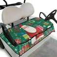 thumbnail image 1 of Yuyamidu Green Christmas Golf Cart Seat Covers for 2 Seats Santa Claus Golf Cart Seat Towel Blanket with Front Pockets, HO-HO-HO Club Car Accessories Protect Your Golf Cart Seat, 1 of 7