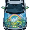 thumbnail image 1 of Yuyamidu Green Hat Car Front Hood Cover Protector Green Leaf Auto Rearview Protection Cover Rainbow Automotive Hood Covers 3pcs Exterior Car Rear View Mirror Accessories, St. Patrick's Day, 1 of 7