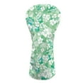 thumbnail image 1 of Yuyamidu Green Hibiscus Golf Club Head Covers for Woods, Driver, Fairway, Hybrid Waterproof PU Leather Golf Head Cover Tropical Golf Headcover, 1 of 7