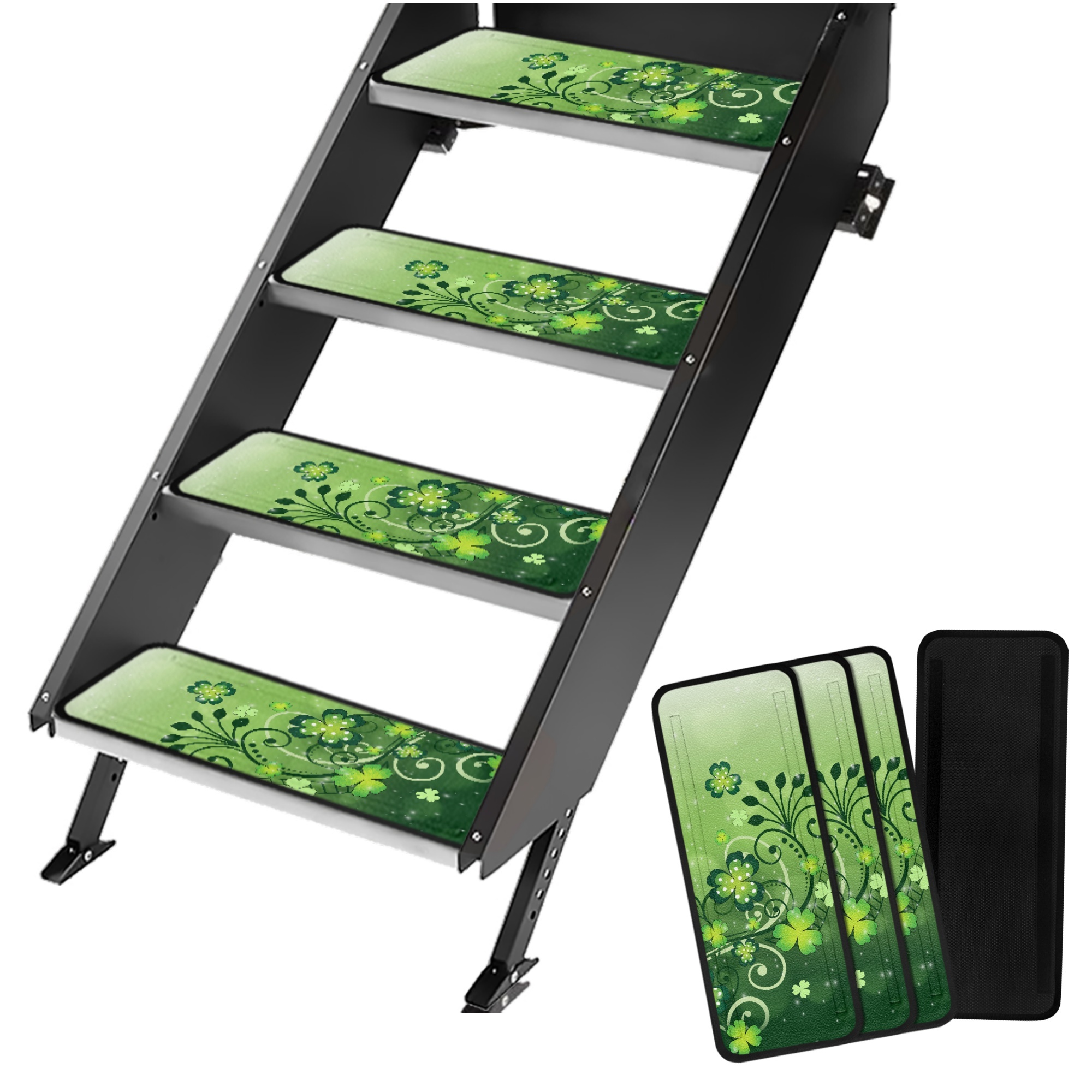 Yuyamidu Green Leaf RV Step Covers St. Patrick's Day RV Step Rug 4 PCS ...