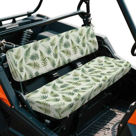 Yuyamidu Green Leaves UTV Seat Covers Bench Seat Cover Four Wheeler Accessories Mule Powersports Cushion Pad Fit for Mule 3000 3010 3020 4000 4010 2001-2024