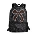 thumbnail image 1 of Yuyamidu Grey Leopard Bow 17-Inch Large Backpack for Student Daily Class Commute, Spacious Daypack with Multiple Pockets, 1 of 6