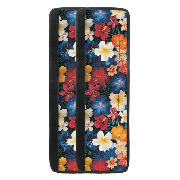 Yuyamidu Hibiscus Flowers Refrigerator Door Handle Cover 2 Pcs Removable Kitchen Appliance Door Protective Sleeve Kitchen Handles Decorative Covers for Oven Dishwasher Cabinet