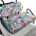 thumbnail image 1 of Yuyamidu Hibiscus Golf Cart Seat Covers Palm Leaves Back Rest Seat Cover for Most Club Cars and More 2-Seats Cart 2 Piece Fashion Golf Cart Accessories, 1 of 7