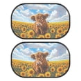 thumbnail image 1 of Yuyamidu Highland Cow Baby Car Shades for Side Window 2 Pack Car Side Back Seat Window Sun Shade Sunflower Car Window Covers Foldable Sunshade for Car SUV Truck Sedan Van, 1 of 7