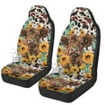 thumbnail image 1 of Yuyamidu Highland Cow Car Seat Covers Set for Women 2 Pcs Cow Print Auto Front Seat Covers Saddle Blanket Auto Interior Seat Decor Universal Car Accessories Set, 1 of 7