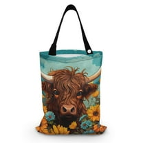 Yuyamidu Highland Cow Car Trash Bag Accessory Sunflower Automobile Garbage Bags Daisy Car Storage Bags Foldable Small Car Garbage Bags for Van Truck SUV