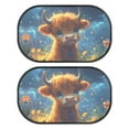 thumbnail image 1 of Yuyamidu Highland Cow Car Window Shades for Baby Starry Sky Car Window Sun Shade 2 PCS Cling Car Sun Shade for Windows Adorable Car Shades for Side Windows for Sedan Auto SUV, 1 of 7