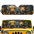 thumbnail image 1 of Yuyamidu Highland Cow Driving Windshield Sunshade for Wrangler TJ JK Windshield Sunshade Visor Mat for Jeep Wrangler TJ JK JKU 1996-2018 Sun Shade Screen Accessories, 1 of 7