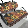 thumbnail image 1 of Yuyamidu Highland Cow Golf Cart Seat Covers 2 Piece Sunflower Golf Cart Seat Cushions Aztec Backrest Bottom Seat Cover Golf Club Car Accessories for Gifts, 1 of 7