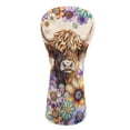 thumbnail image 1 of Yuyamidu Highland Cow Golf Headcovers Boho Flowers Golf Club Head Covers Driver Fairway Wood Hybrid Golf Head Cover, Waterproof PU Leather, 1 of 7