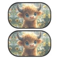 thumbnail image 1 of Yuyamidu Highland Cow Rear Window Sun Shade for Car Baby Car Rear Side Window Shade Cute Sun Shade Blocker 2 Pack Washable Sunshade for SUV Van Auto Accessories, 1 of 7