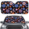 thumbnail image 1 of Yuyamidu Hippie Flower Car Sunshade for Windshield Universal Fit SUV Van Truck Fashion Windshield Visor Accessories for Women Car Sun Shade Windshield Keep Your Vehicle Cool and Damage Free, 1 of 5