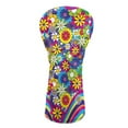 thumbnail image 1 of Yuyamidu Hippie Flowers Golf Club Head Covers for Women Hiipie Floral Driver Fairway Wood Hybrid Golf Head Cover, Waterproof PU Leather, 1 of 7