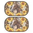 thumbnail image 1 of Yuyamidu Horse Windows Shades for Car Baby Sunflower Car Window Sun Shades Daisy Auto Rear Sunshade for Side Window for Most Vehicles Cling Car Sun Shade for Windows, 1 of 7