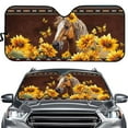 thumbnail image 1 of Yuyamidu Horse Windshield Sun Shade for Car SUV Truck Windshield Visor Sunflower Car Sun Shade Windshield Butterfly Car Accessories Cover for Heat Sun Prevention, 1 of 5
