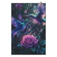 thumbnail image 1 of Yuyamidu Hummingbird Coral Fleece Golf Towel Purple Rose Golf Towels with Hook and Loop Fastener Convenient Golf Cleaning Towel, 1 of 7