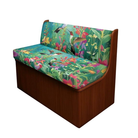 Yuyamidu Hummingbird RV Dinette Cushion Covers Floral Camper Cushion Slipcovers Stretchable Replacement Camper Dinette Seat Covers RV Sofa Slipovers Protection