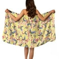 thumbnail image 1 of Yuyamidu Hummingbird Shower Towel Wrap for Women Flower Bath Wrap with Side Pocket Yellow Towel Wrap for Spa Gym Swim Terry Cloth Bath Towels for Adults Size L, 1 of 7