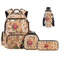 thumbnail image 1 of Yuyamidu Kawaii Capybara 17 Inch Kids School Bag Set, 4 Piece Flap Backpack with Lunch Bag, Pencil Case and Water Bottle Holder, Lightweight Multi-Pocket Backpack for Back to School Season, 1 of 7