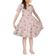 thumbnail image 1 of Yuyamidu Koala Short Sleeve Dress for Toddler Girls Cute Pink Knee Length Dresses Elegant Flared Sundress Daily Life Vacation Formal Girls Clothes for Kids 9-10 Years, 1 of 6