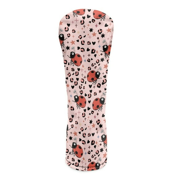 Yuyamidu Ladybug Golf Club Head Cover Waterproof Golf Head Cover Leopard Print Driver Headcover Fairway Wood Headcover Hybrid Club Head Cover with Soft Lining