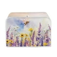 thumbnail image 1 of Yuyamidu Lavender Toaster Covers 4 Slice Bread Toaster Oven Cover Stain Resistant Wide Slot Kitchen Decorative Appliance Cover, Daisy Bee Microwave Dustproof Cover, 1 of 7