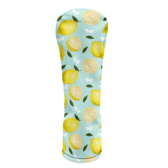 Yuyamidu Lemon Golf Club Head Covers for Drivers, Fairway Woods, and Hybrids, Butterfly Head Covers Waterproof Leather Golf Headcover with Soft Lining