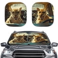 thumbnail image 1 of Yuyamidu Leopard Car Sun Shade Set of 2 UV Ray Sun Visor Cool Windshield Sun Shade for Auto SUV Truck Van Portable Car Windshield Cover Keep Vehicle Cool, 1 of 5