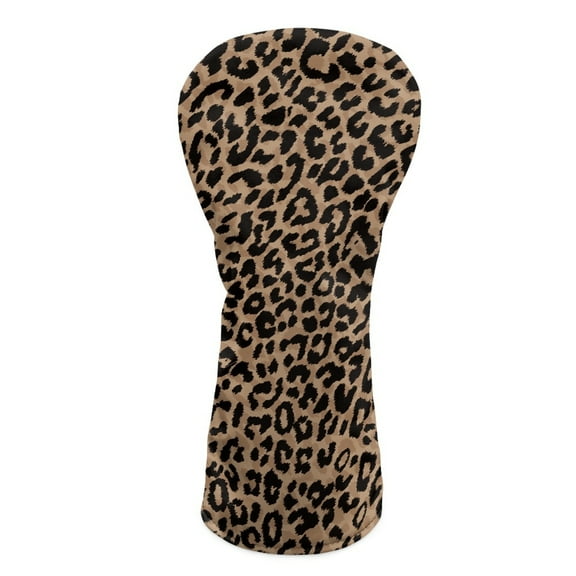 Yuyamidu Leopard Print Golf Club Head Covers PU Leather Golf Club Cover Driver Headcovers, Fairway Woods Head Covers, Hybrids Headcover