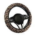 thumbnail image 1 of Yuyamidu Leopard Print Steering Wheel Cover for Women Winter Warm Auto Steering Wheel Pads Accessories for Cars Sedans Flannel Car Steering Wheel Decorations, 1 of 7